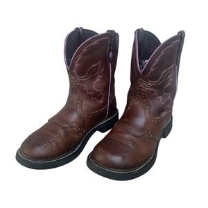 Justin Ladies Gypsy Leather Western Boots. SZ. 10.5
